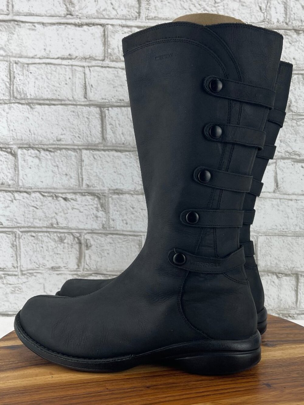 Merrell Captiva Launch 2 Wmns 9 Black Full Grain Leather Waterproof Mid Calf Boo